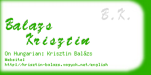 balazs krisztin business card